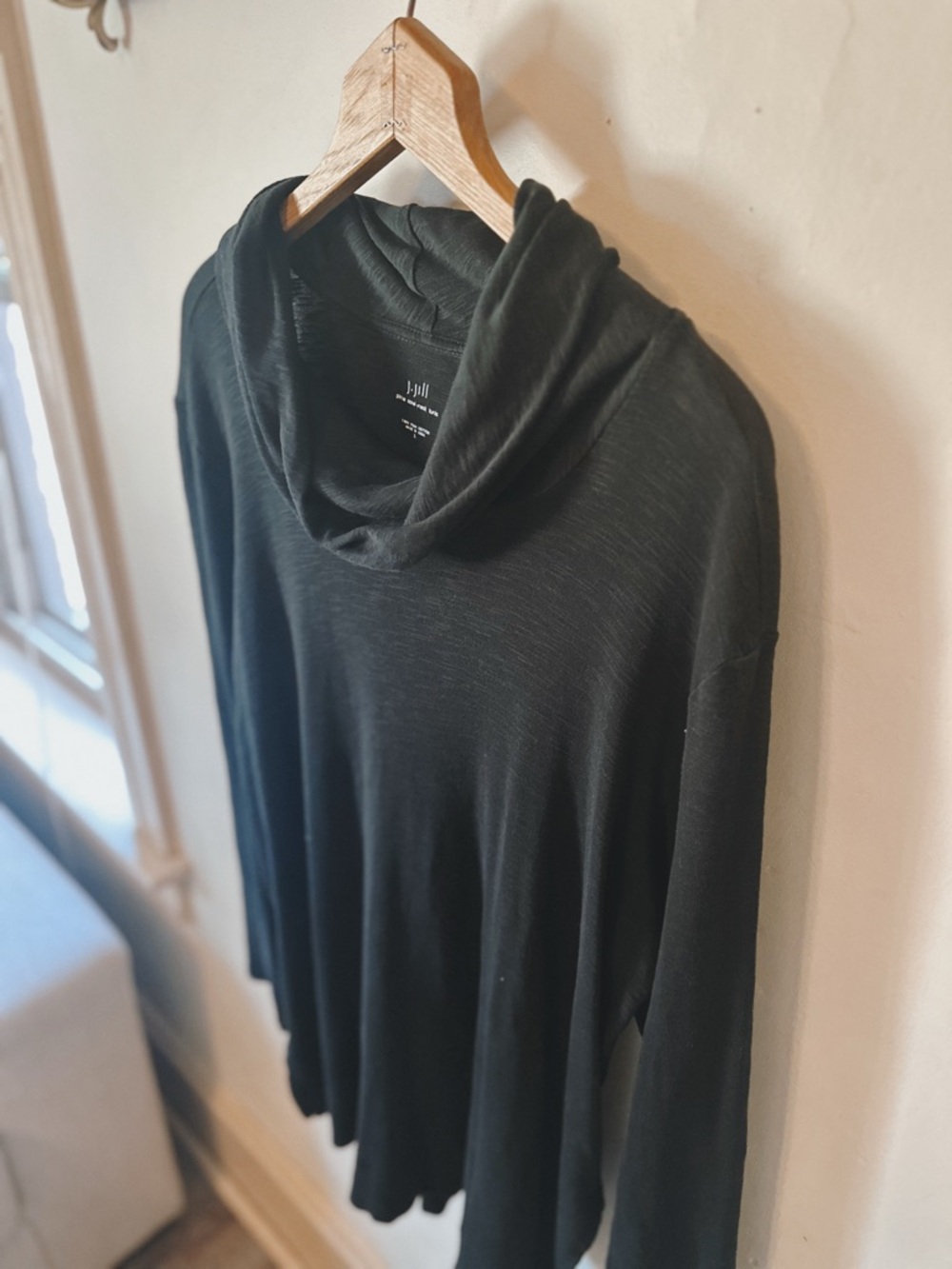J. Jill Black Draped Cowl-Neck Tunic